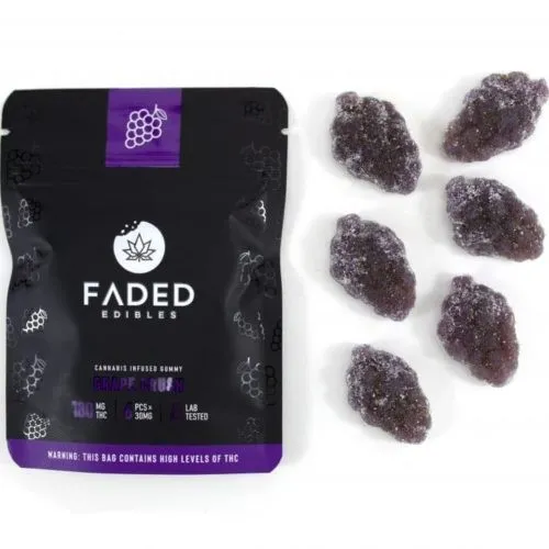 Grape Vegan THC Gummies - Faded Edibles