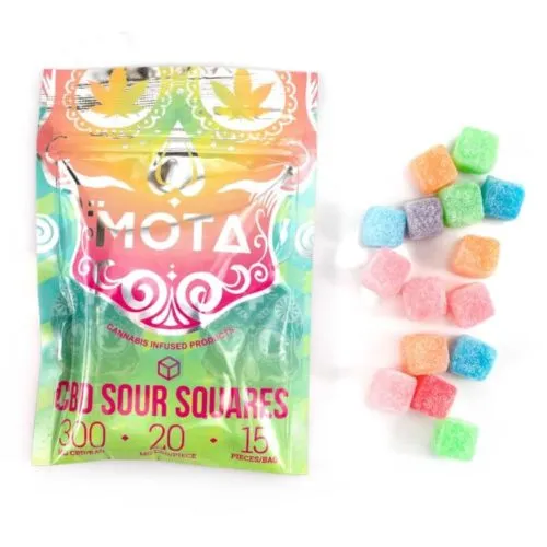 MOTA CBD Gummies Sour Squares